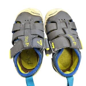 Plae Sam 2.0 Fisherman Sandals‎ Gray Blue Toddler Size 6